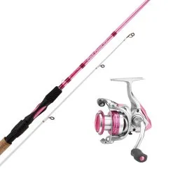 Okuma Pink Pearl V2 Haspelcombo 7,1" 5-20g, Inkl Flätlina