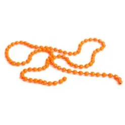 Hareline Bead Chain Eyes Medium 4mm -FISKESPÖN Försäljningsbutik bead chain eyes fluo orange