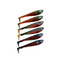 Svartzonker Mcrubber Shad 9cm, 6-pack